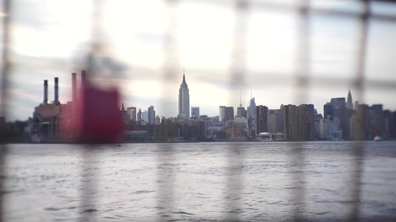 Love Locks and NYC Cityscape