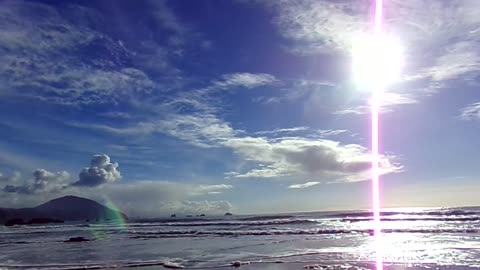 Today at the beach, chemtrails 12/8/23: