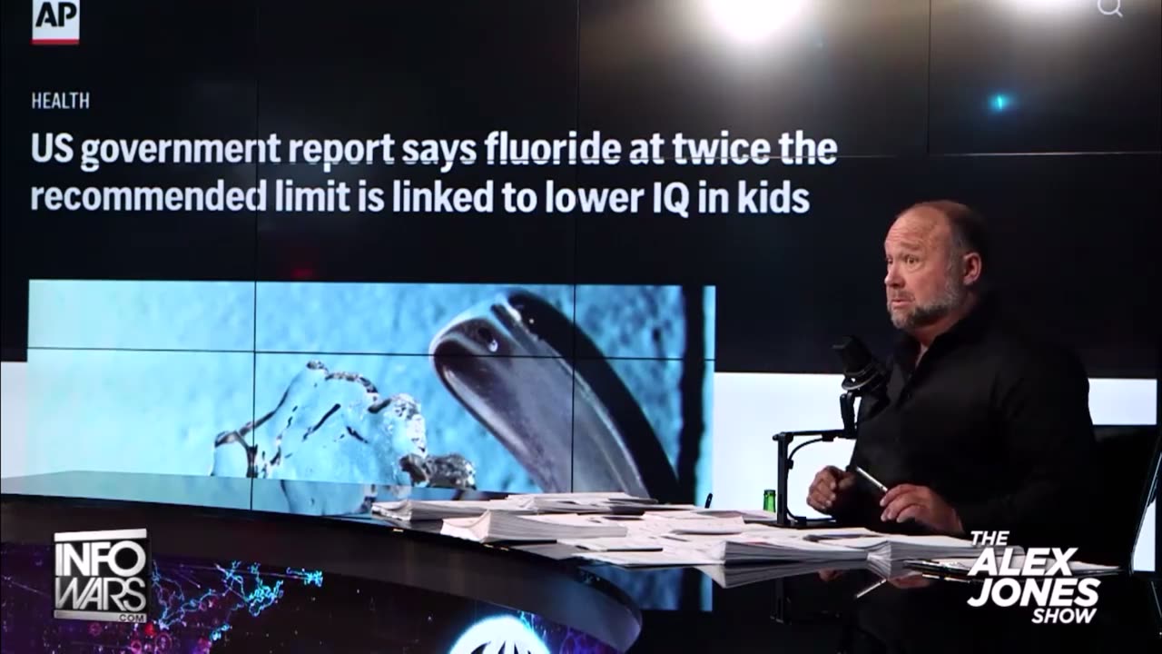 Alex Jones talks about how fluoride is bad and studies that prove it