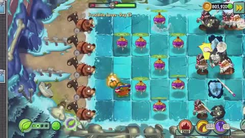 Plants vs Zombies 2 Frostbite Caves - Day 25