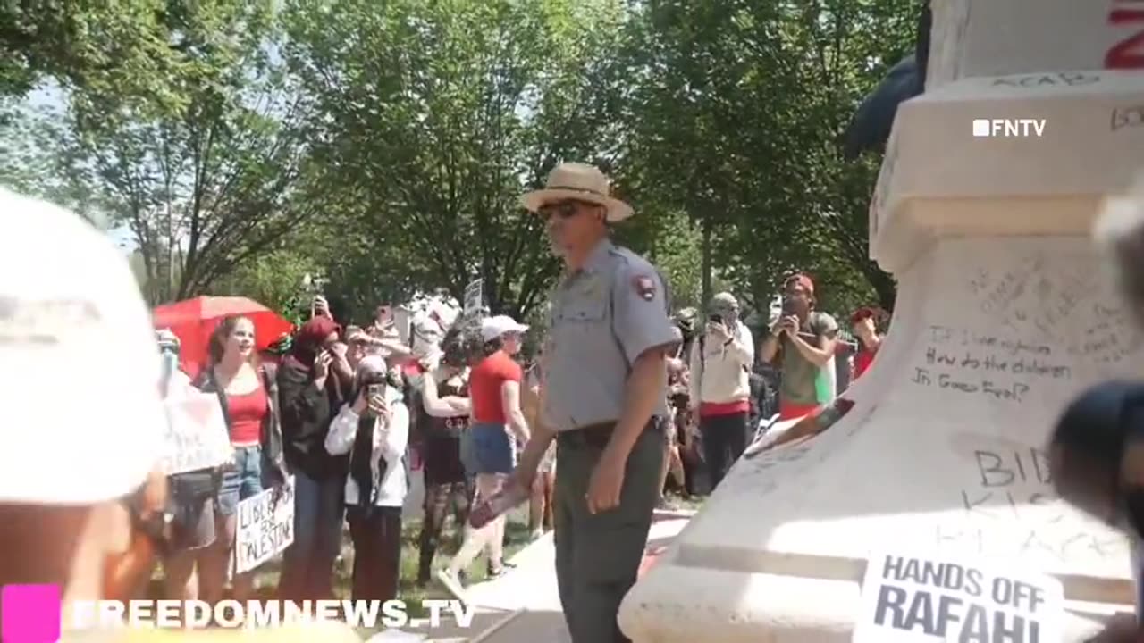 Smelly leftists throw objects at Park Ranger.