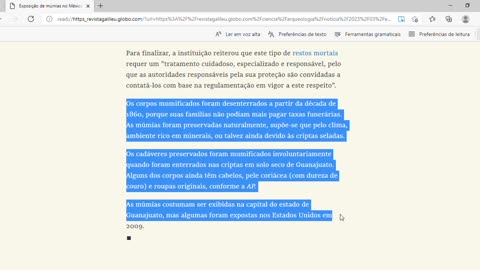 Exposição de múmias no México pode gerar riscos à saúde, dizem cientistas