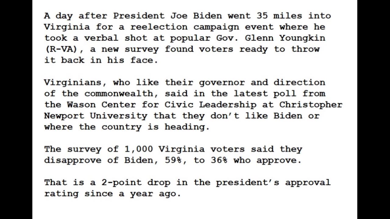 24-0125 - Confidence in Biden and Nation Drops Further with Virginia Voters