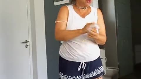 Mom Runs Into Tape in the Doorway