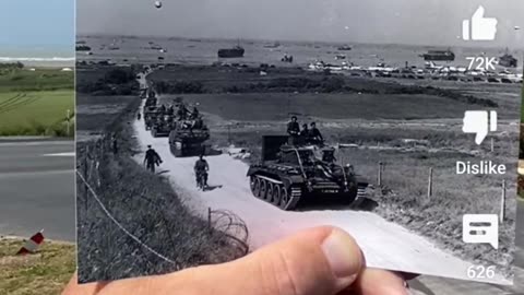 D-day then versus now, kinda cool.