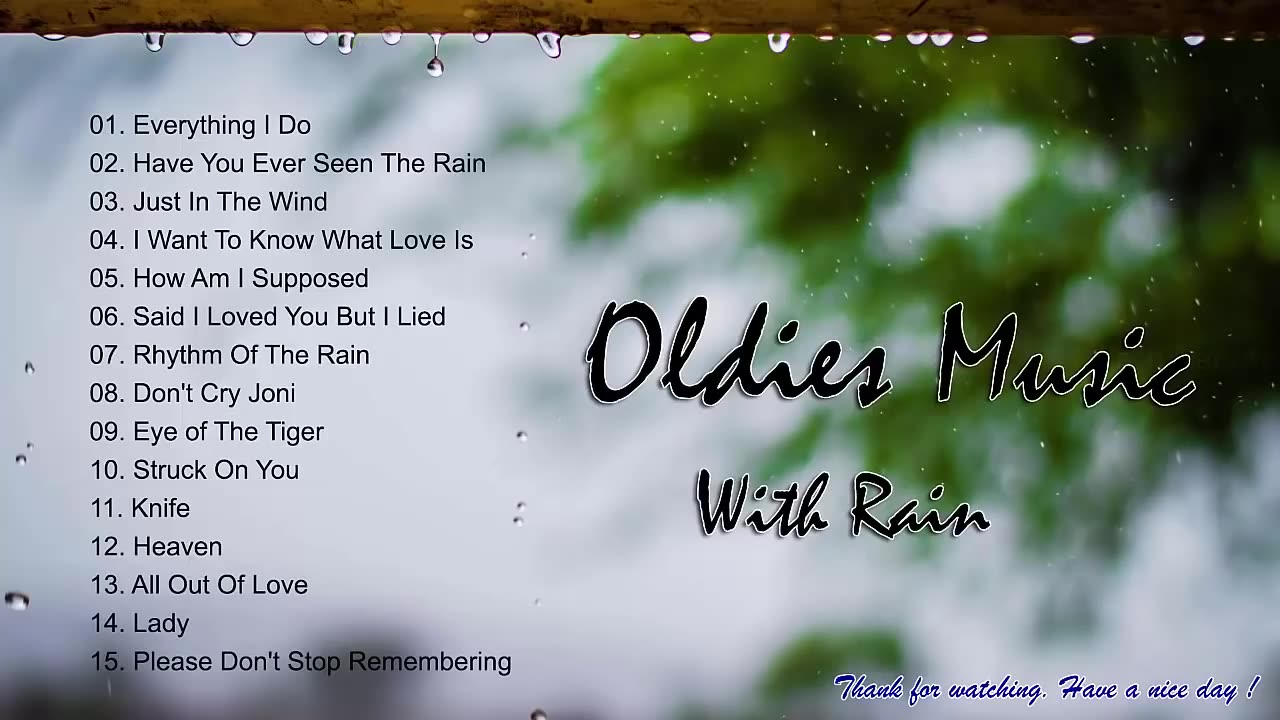 Relaxing Rainy Oldies Songs | Compilation of Love Songs