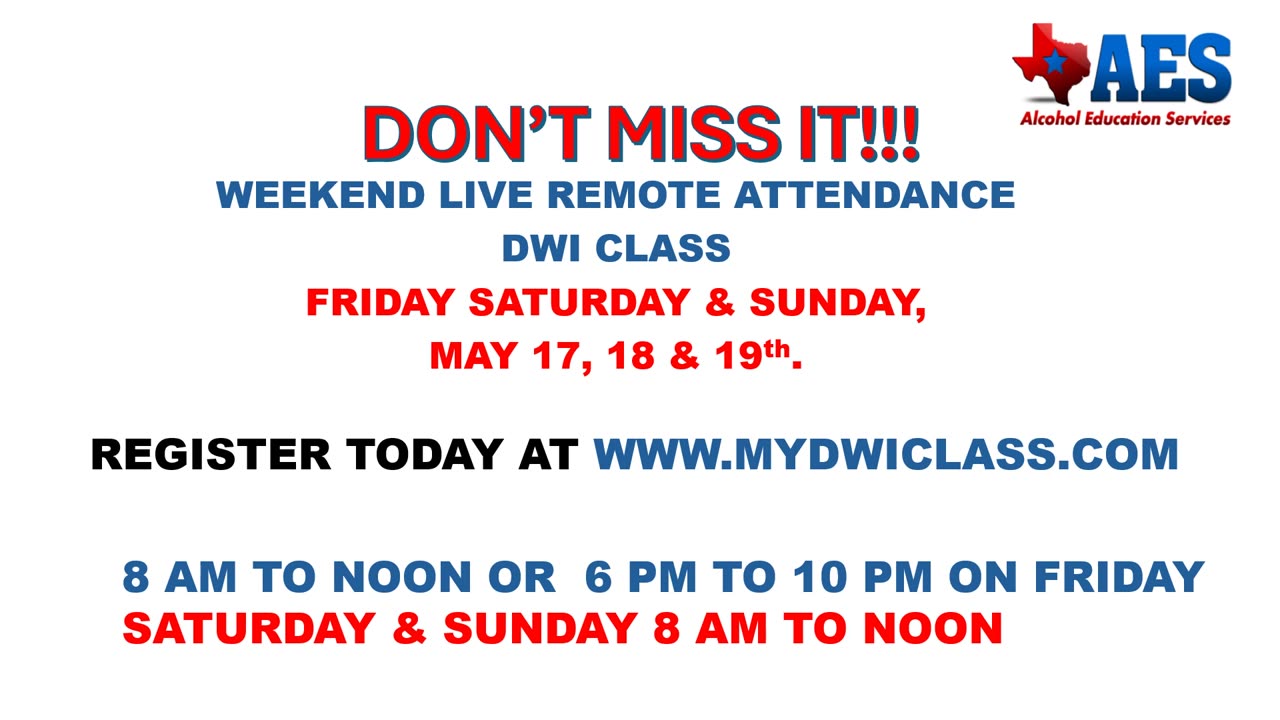 This Weekend & More Classes