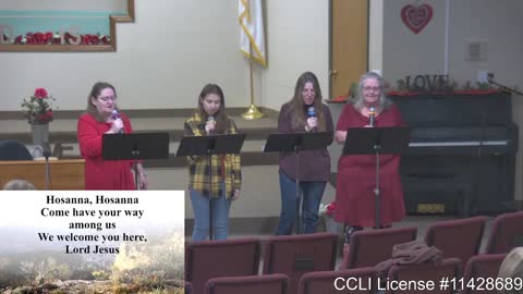 Moose Creek Baptist Church sings “Hosanna Praise is Rising” During Service 2-13-2022