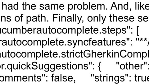 quotCucumber Full Supportquot extension in VS code and I39m facing configuration issues
