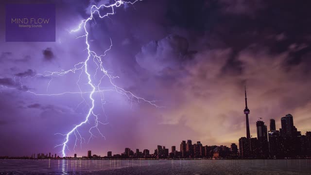 THUNDERSTORM AND LIGHTENING SOUNDS - LISTEN TO A STORM