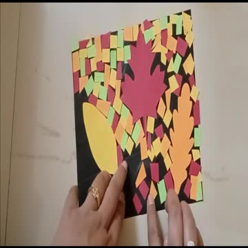 Paper Mosaic Autumn Art Project | Fall Leaf Mosaic Craft | Fall Mosaic Art | Autumn Mosaic Art