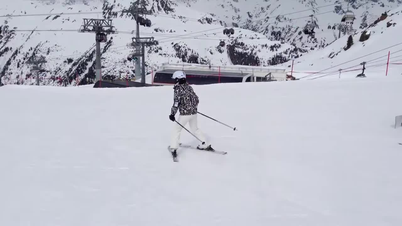 Ischgl beginner skiing in April 2013