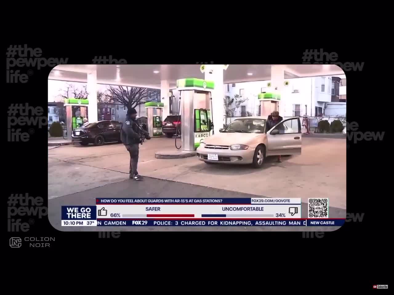 Colion Noir 🔫 Owner of 22 PA gas stations, 12 in Philadelphia, has hired guards armed with rifles