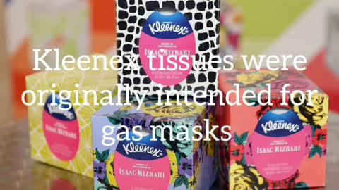 Did You Know? Kleenex tissues were originally intended for gas masks || FACTS || TRIVIA