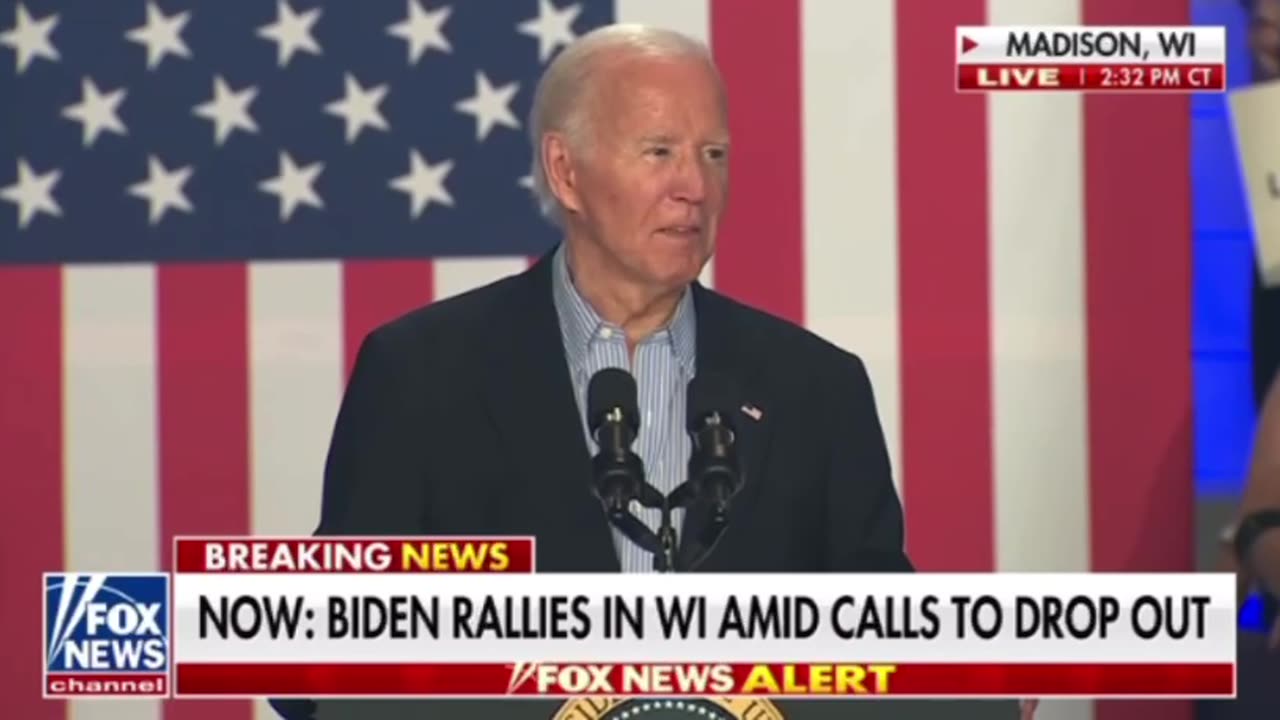 Biden rallies in Wisconsin amid calls to drop out