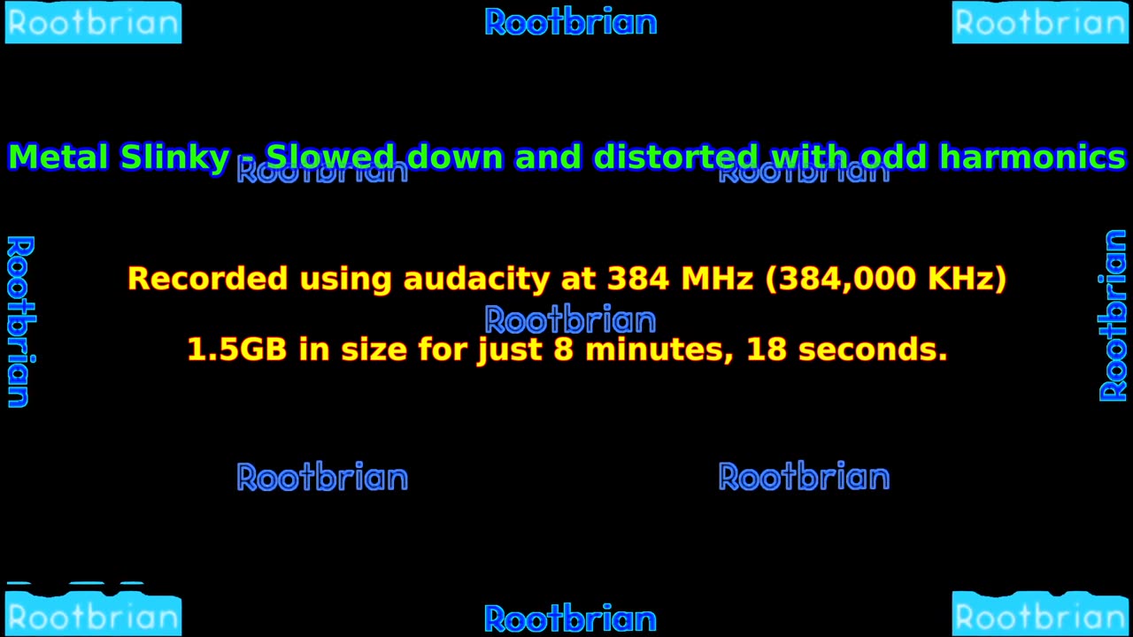 AUDIO - Metal slinky slowed down and distorted with odd harmonics