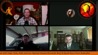 Riccardo Bosi, Dave Graham (Guru) and Kelly with Captain Kyle