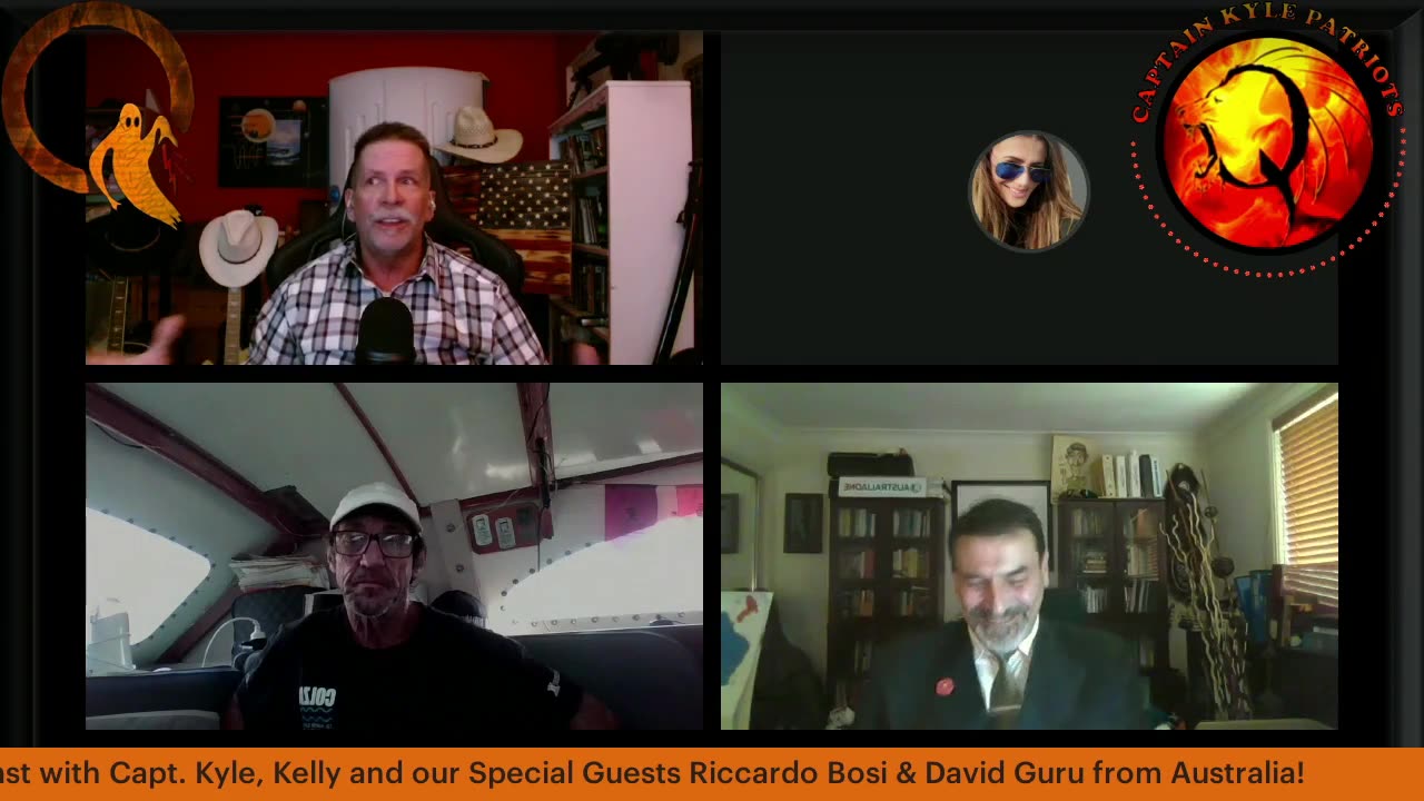 Riccardo Bosi, Dave Graham (Guru) and Kelly with Captain Kyle