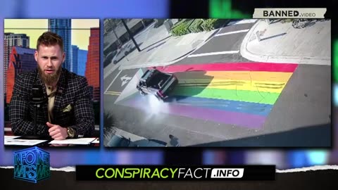 Burning Rubber On Gay Flag Mural