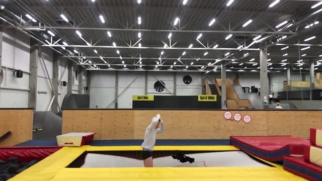 Man Removes Trackapants of Another Man While Backflipping