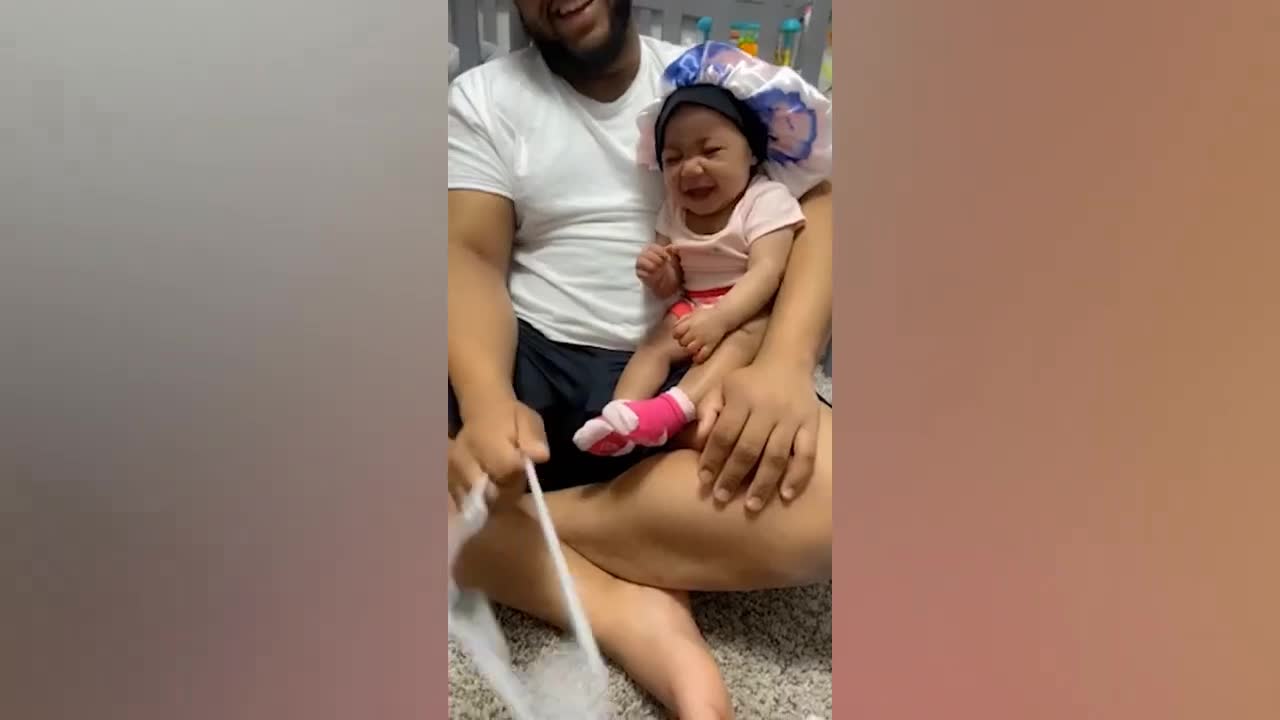 Funny Baby Moment : Happy Baby and Daddy Will Make You Laugh Hard-2