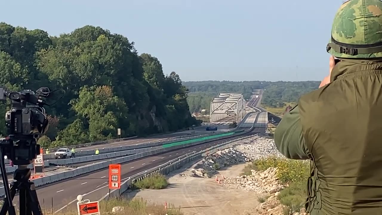 Demolition: Video of the Missouri River bridge at Rocheport truss blast from Sept 10