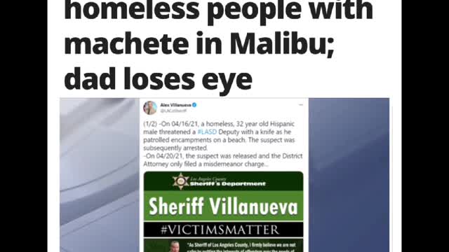 Family of 5 allegedly attacked by two homeless people with machete in Malibu; dad loses eye