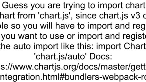quotexport 39default39 imported as 39Chart39 was not found in 39chartjs39