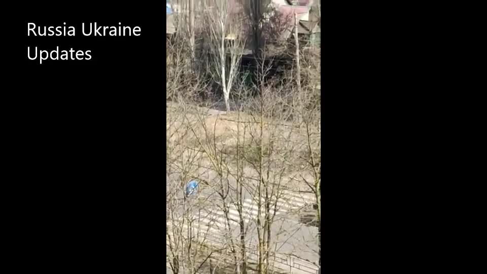 Columns of Russian military equipment in Kherson.