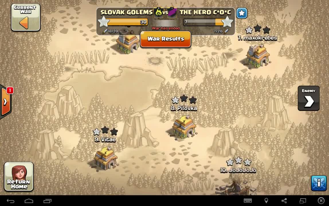 Clash of Clans - Slovak Golems - Clan war