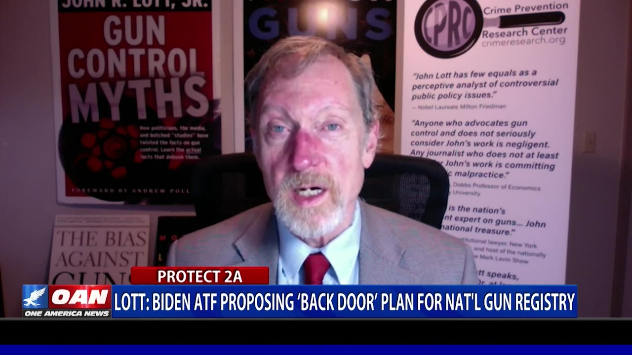 Lott: Biden ATF Proposing 'Back Door' Plan For Nat'l Gun Registry