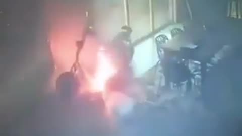 Electric scooter catching fire