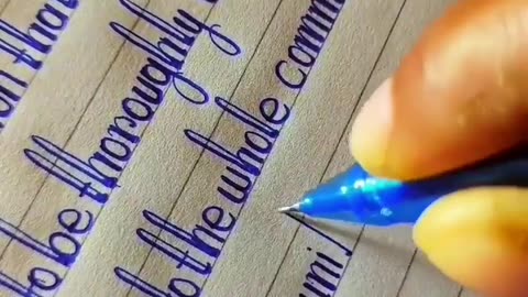 Beautiful handwriting with a special pen