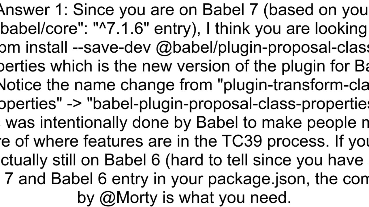 How do I install node module babelplugintransformclassproperties