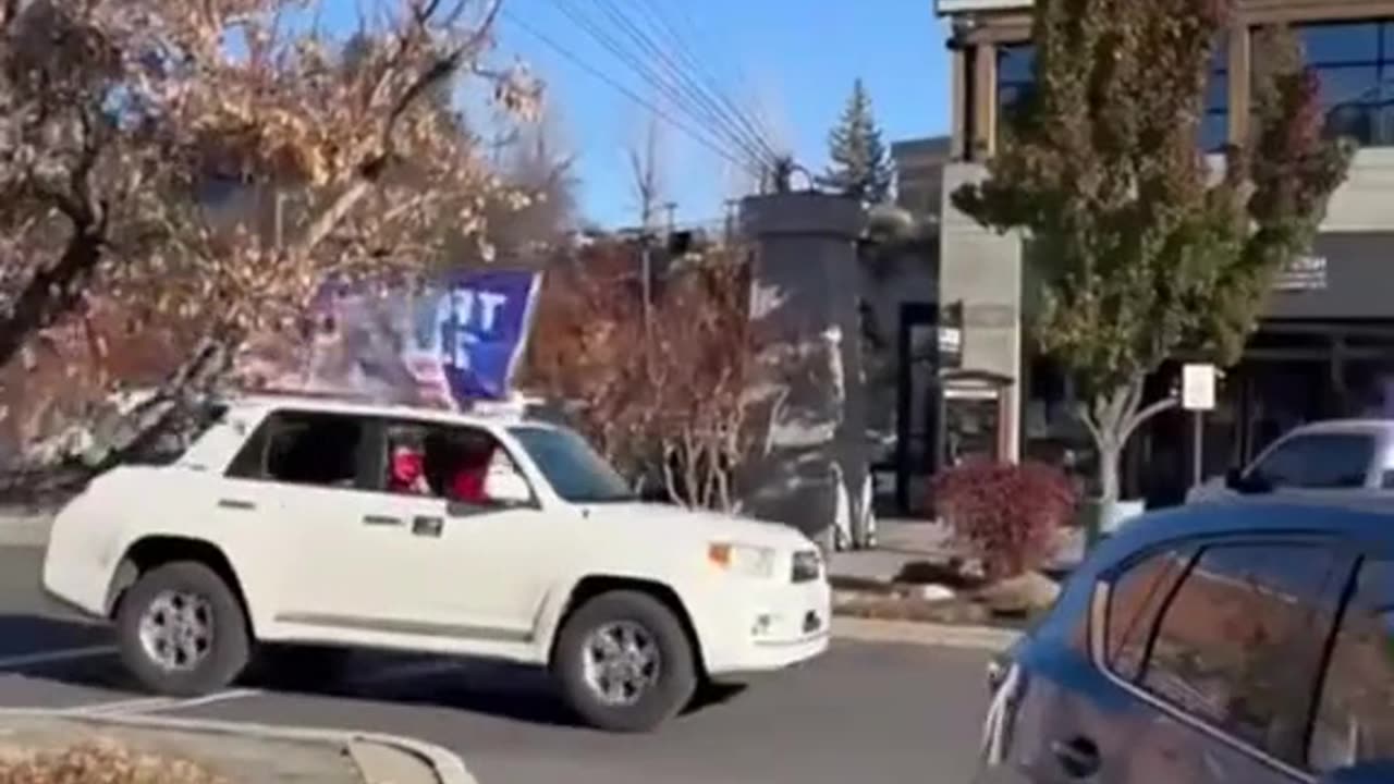 Trump supporter driving by Bend, Oregon