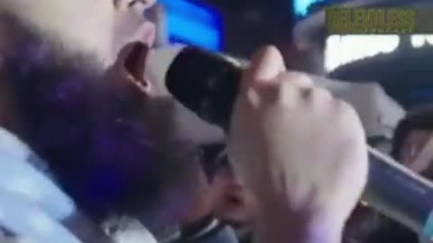 muslim talking out the side of his neck NYC!