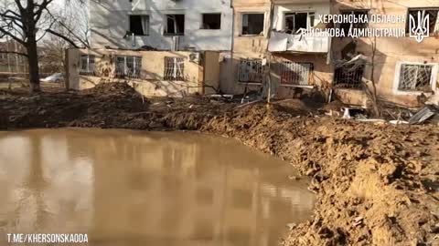 In Kherson, a Russian shell exploded under the windows of a five-story building