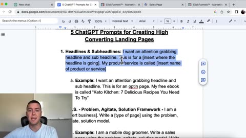 5 ChatGPT Prompts for Creating High Converting Landing Pages