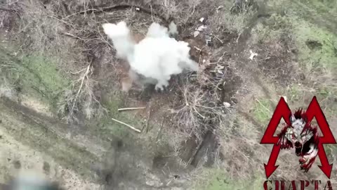 ORB "Sparta" bombs AFU positions near Avdeevka from drones.