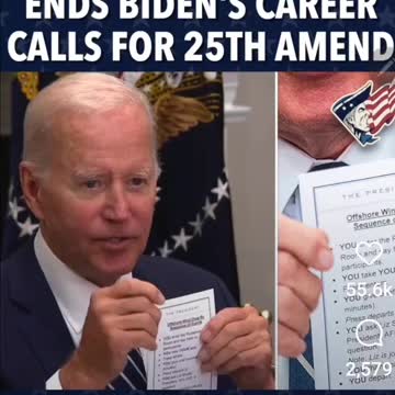 Time to invoke the 25th Amendment... Biden has been mentally gone for years