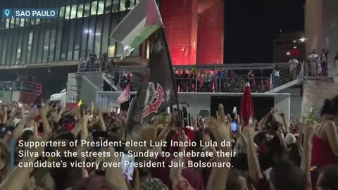 Supporters Of Brazil’s President-Elect Lula da Silva Celebrate Victory Over Bolsonaro