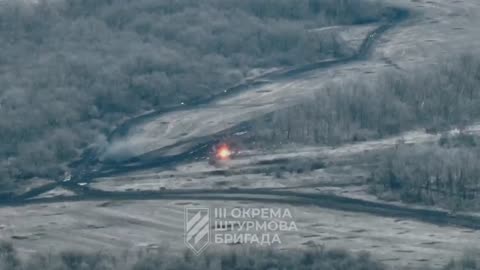 Two targeted hits and the BC of the Russian army burns down