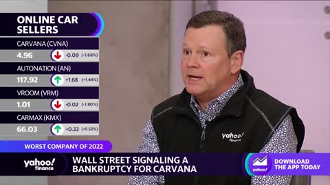 Carvana named Yahoo Finance’s Worst Company of the Year, shares down 98% year-to-date