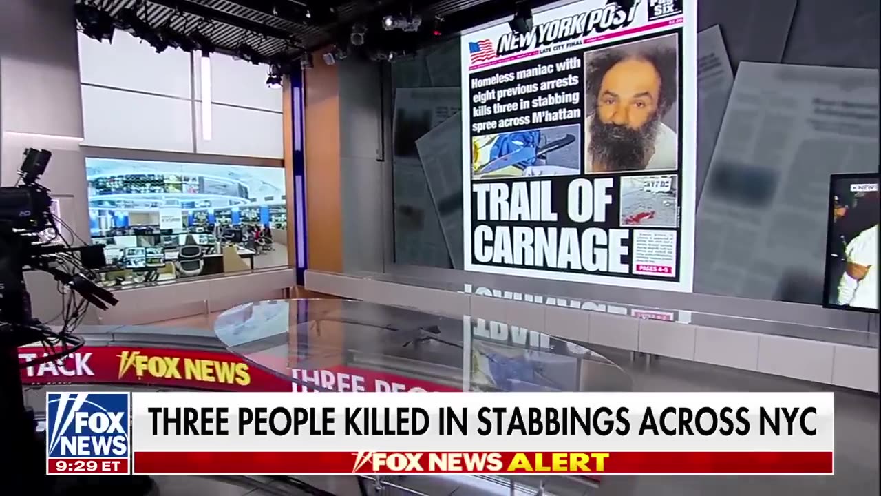 NYC homeless man carries out serial stabbing spree killing 3 people