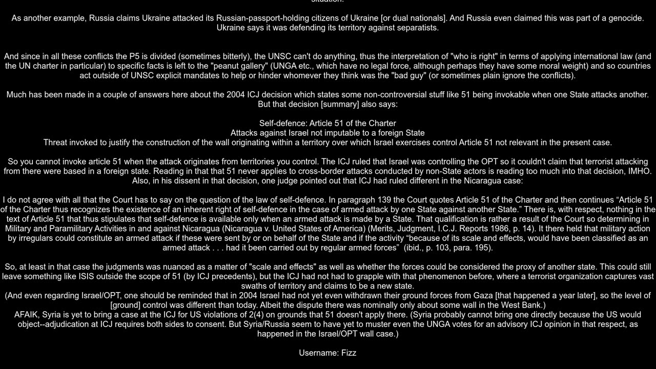 Is the presence of the US forces in Syria contradictory to UN Charter articles 24 and 51