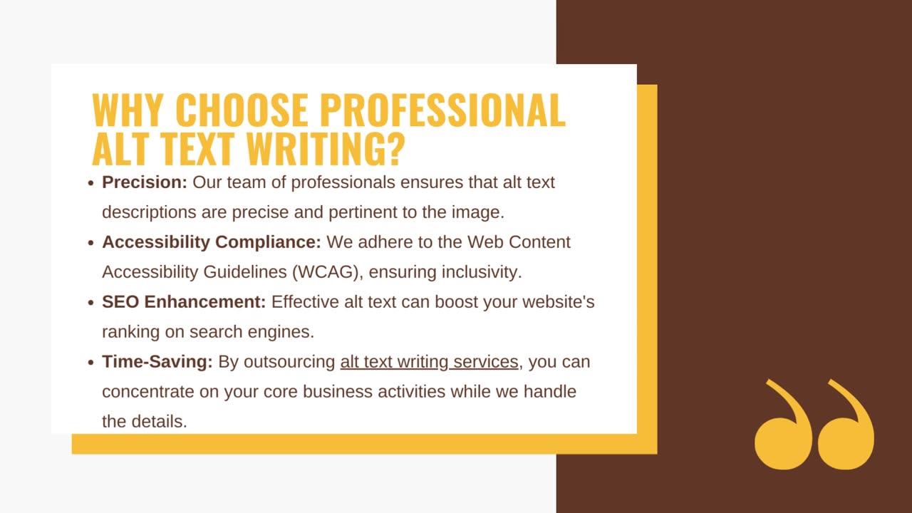 Alt text writing services