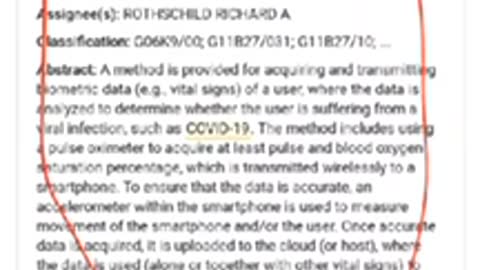 PubChem - Rothschild has the patent on Covid Test 2015