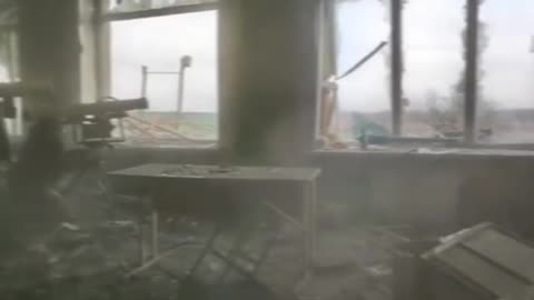 Ukrainian Fires WireGuided Missile Out of Window in Bakhmut