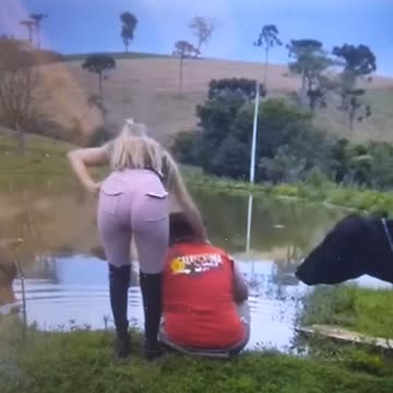 Cow is the jump by women