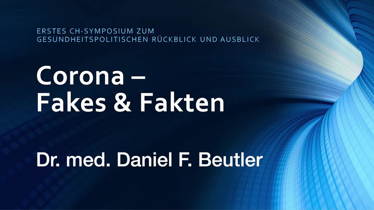 Dr. med. Daniel F. Beutler, Arzt, Alt-Grossrat, am 1. CH-Symposium - Sa, 6. April 2024